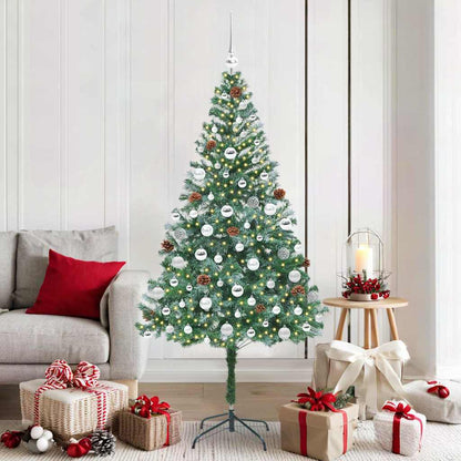 vidaXL Artificial Christmas Tree Green 180 cm PVC and Steel