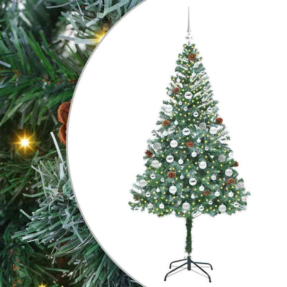 vidaXL Artificial Christmas Tree Green 180 cm PVC and Steel