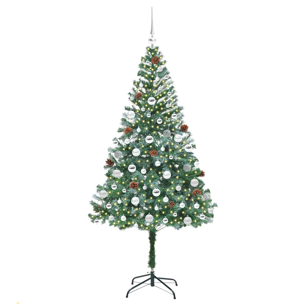vidaXL Artificial Christmas Tree Green 180 cm PVC and Steel