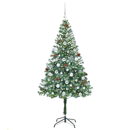 vidaXL Artificial Christmas Tree Green 180 cm PVC and Steel
