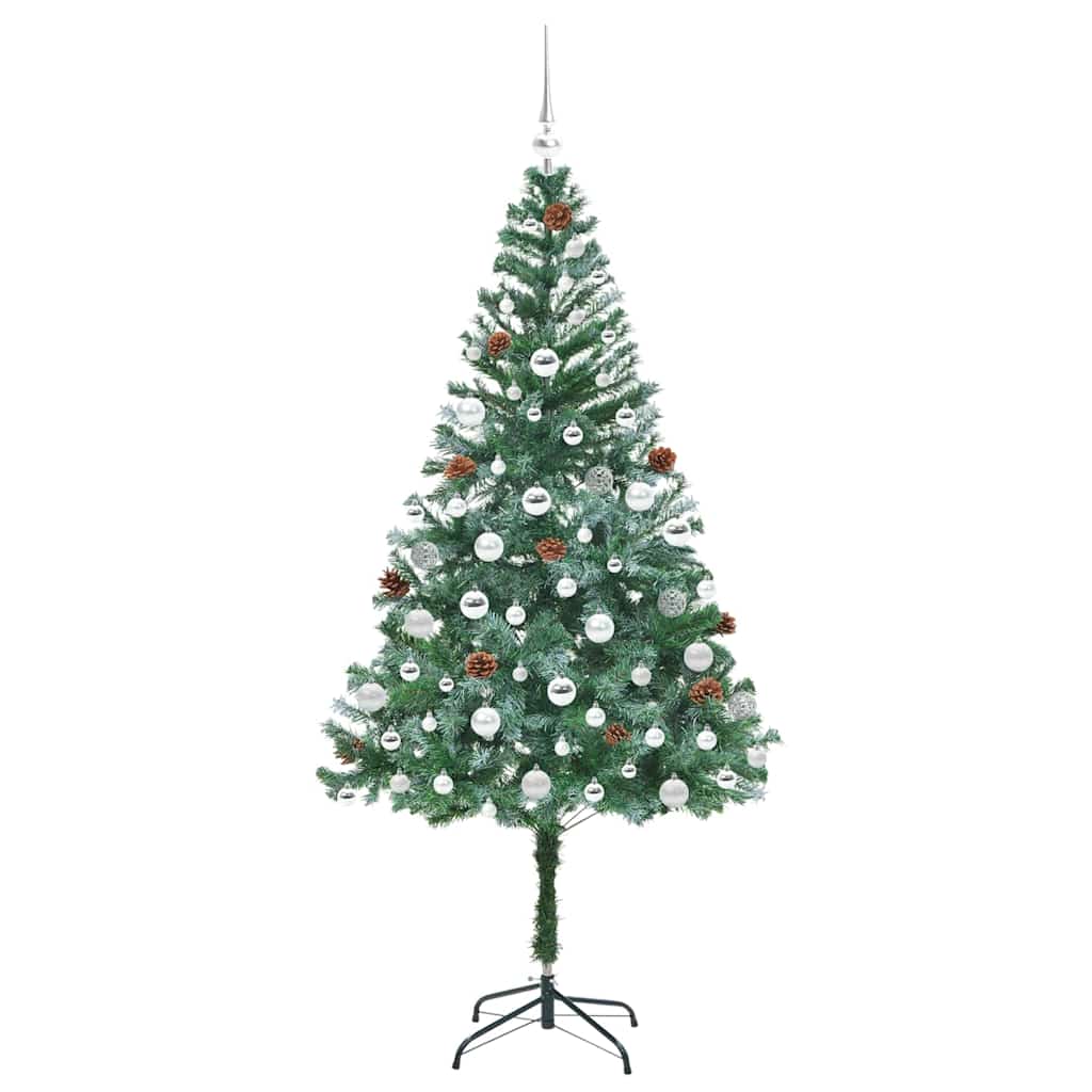 vidaXL Artificial Christmas Tree Green 180 cm PVC and Steel