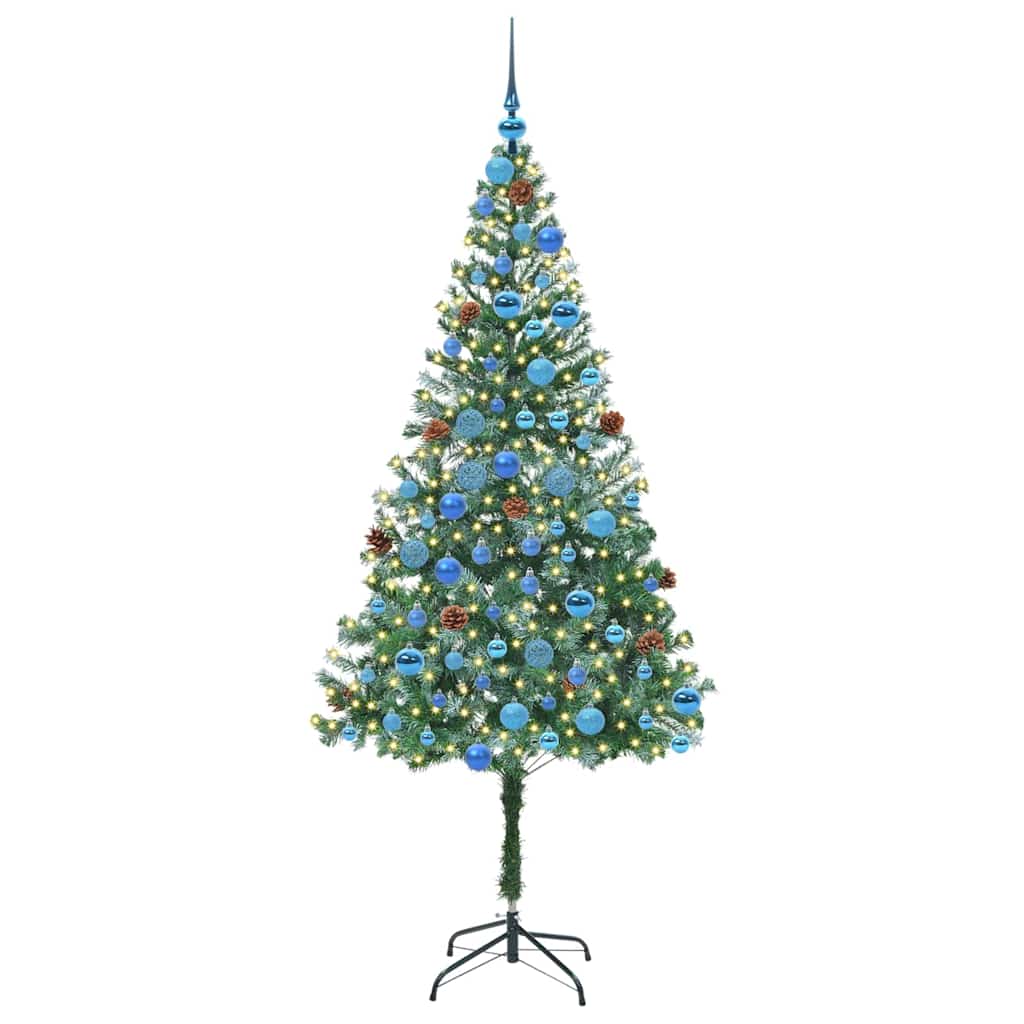 vidaXL Artificial Christmas Tree with Stand Green 180 cm PVC and Steel