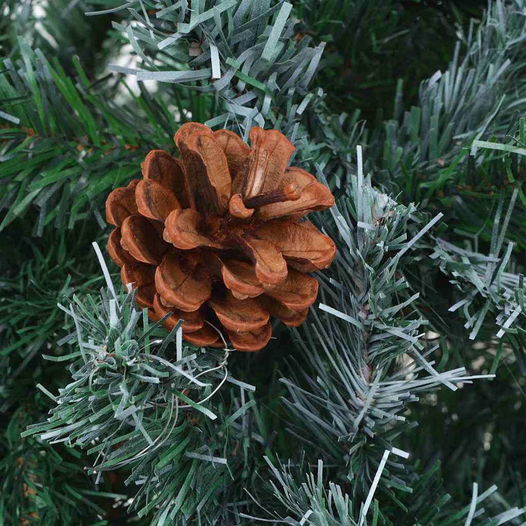 vidaXL Artificial Christmas Tree with Stand Green 210 cm PVC and Steel