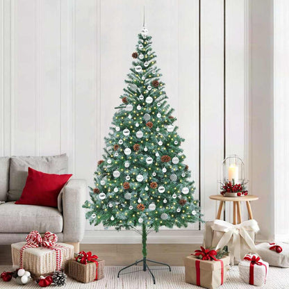 vidaXL Artificial Christmas Tree Green 210 cm PVC and Steel