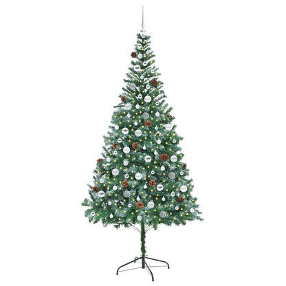 vidaXL Artificial Christmas Tree Green 210 cm PVC and Steel