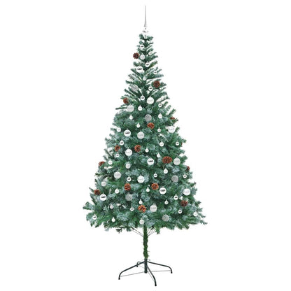 vidaXL Artificial Christmas Tree Green 210 cm PVC and Steel