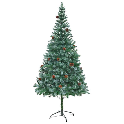 vidaXL Artificial Christmas Tree Green 210 cm PVC and Steel
