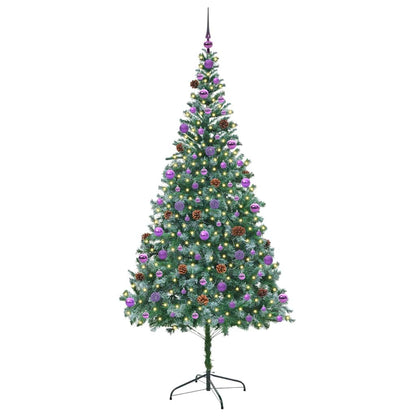 vidaXL Artificial Christmas Tree with Stand Green 210 cm PVC and Steel