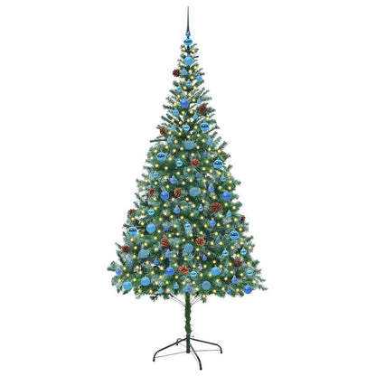vidaXL Artificial Christmas Tree with Stand Green 210 cm PVC and Steel