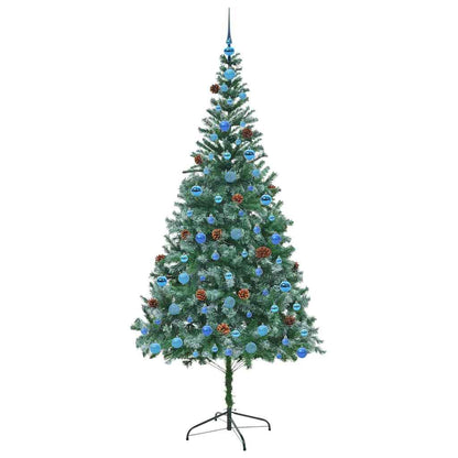 vidaXL Artificial Christmas Tree with Stand Green 210 cm PVC and Steel