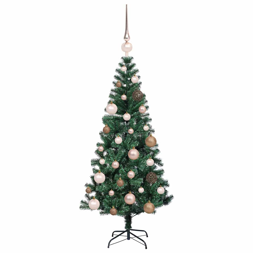 vidaXL Artificial Pre-lit Christmas Tree Green 120 cm PVC and Metal
