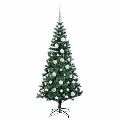 vidaXL Artificial Pre-lit Christmas Tree Green 120 cm PVC and Metal