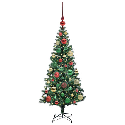 vidaXL Artificial Pre-lit Christmas Tree Green 120 cm PVC and Metal