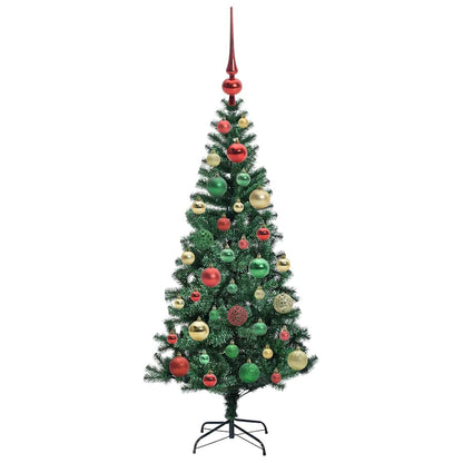 vidaXL Artificial Pre-lit Christmas Tree Green 120 cm PVC and Metal