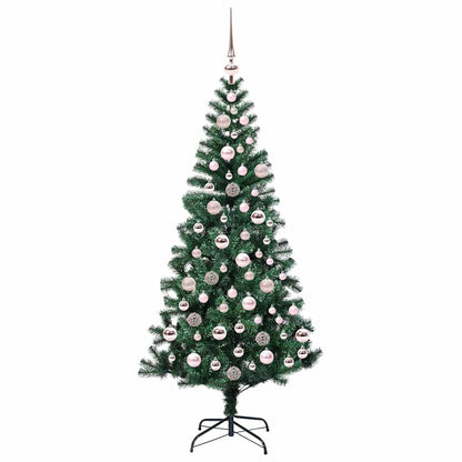 vidaXL Artificial Pre-lit Christmas Tree Green 180 cm PVC and Metal