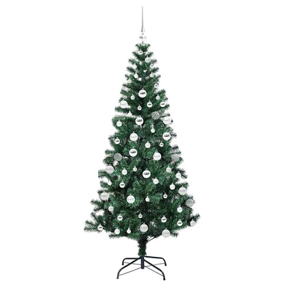 vidaXL Artificial Pre-lit Christmas Tree Green 180 cm PVC and Metal