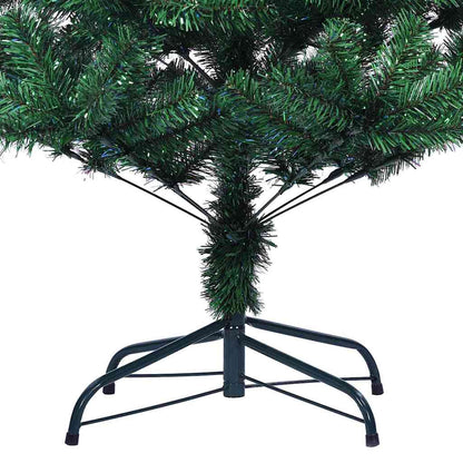 vidaXL Artificial Pre-lit Christmas Tree Green 240 cm PVC and Metal