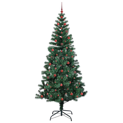 vidaXL Artificial Pre-lit Christmas Tree Green 240 cm PVC and Metal