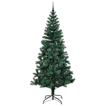 vidaXL Artificial Pre-lit Christmas Tree Green 240 cm PVC and Metal