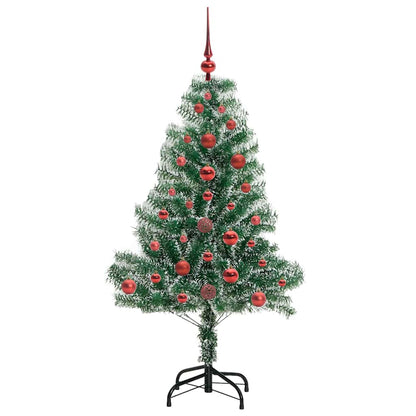 vidaXL Artificial Christmas Tree Snow Flocked with LED Light 120 cm