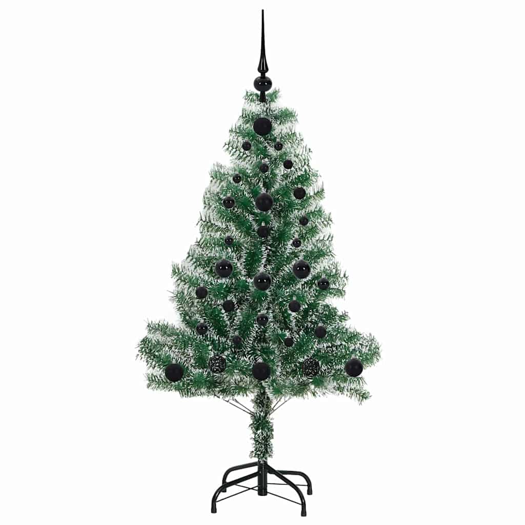 vidaXL Artificial Christmas Tree Snow Flocked with LED Light 120 cm