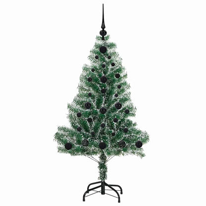 vidaXL Artificial Christmas Tree Snow Flocked with LED Light 120 cm