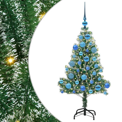 vidaXL Artificial Christmas Tree Snow Flocked with LED Light 120 cm