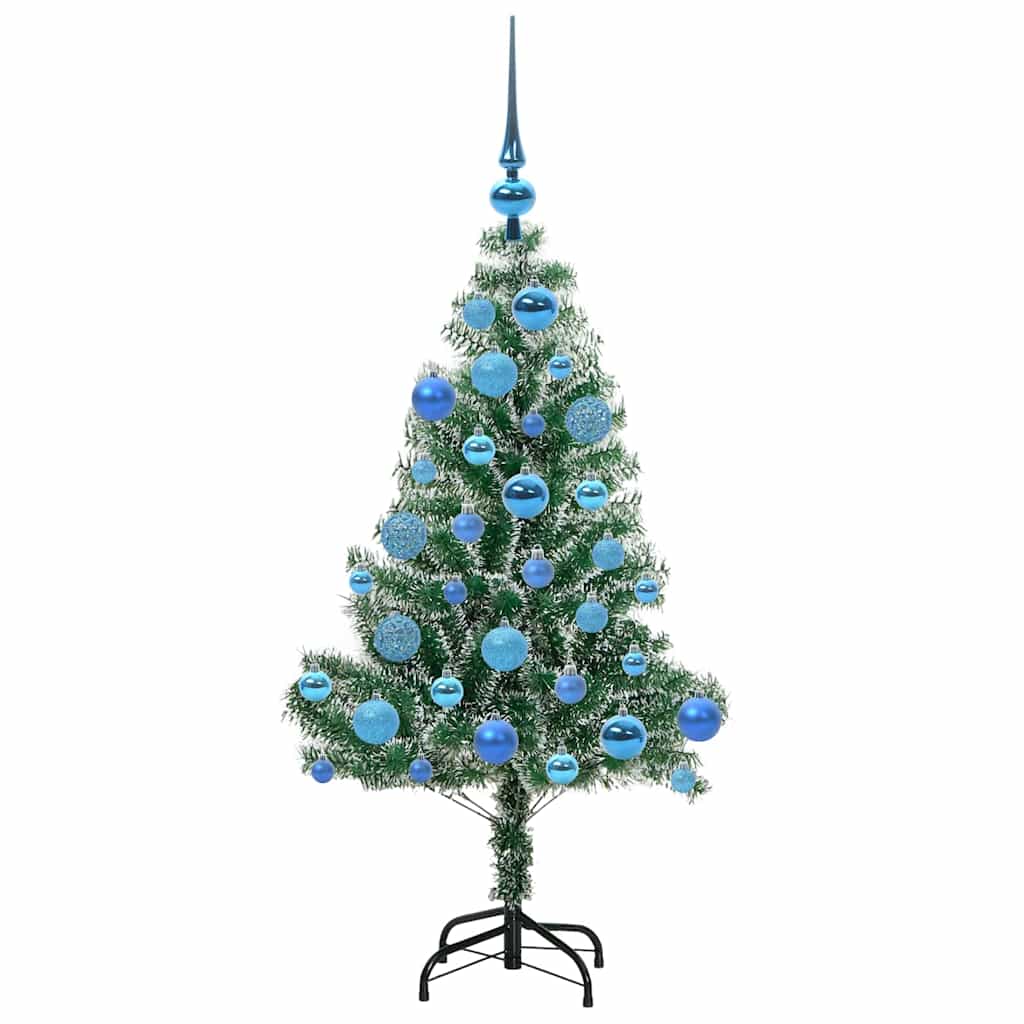 vidaXL Artificial Christmas Tree Snow Flocked with LED Light 120 cm