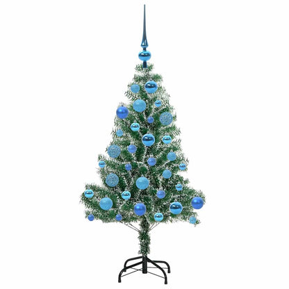 vidaXL Artificial Christmas Tree Snow Flocked with LED Light 120 cm