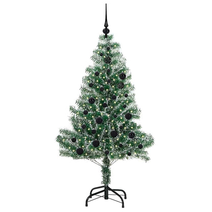 vidaXL Artificial Christmas Tree Snow Flocked with LED Light 150 cm
