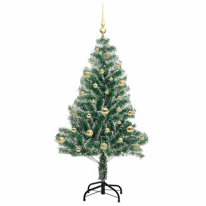 vidaXL Artificial Christmas Tree Snow Flocked with LED Light 150 cm