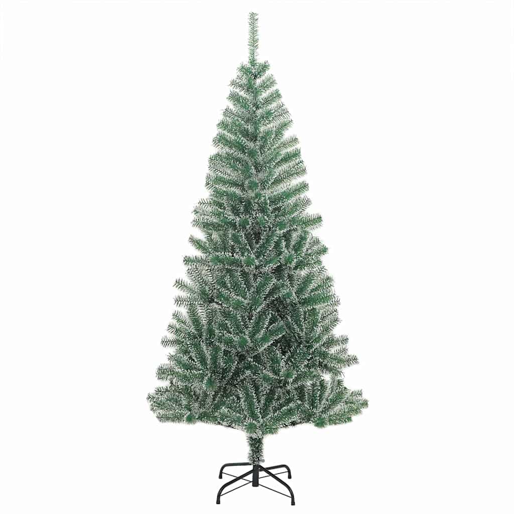 vidaXL Artificial Christmas Tree Snow Flocked with LED Light 210 cm