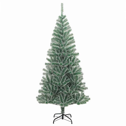 vidaXL Artificial Christmas Tree Snow Flocked with LED Light 210 cm