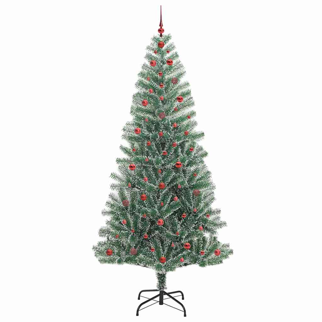 vidaXL Artificial Christmas Tree Snow Flocked with LED Light 240 cm