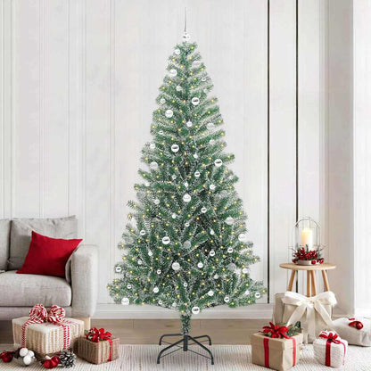 vidaXL Artificial Christmas Tree Snow Flocked with LED Light 240 cm