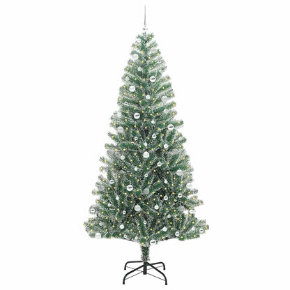 vidaXL Artificial Christmas Tree Snow Flocked with LED Light 240 cm