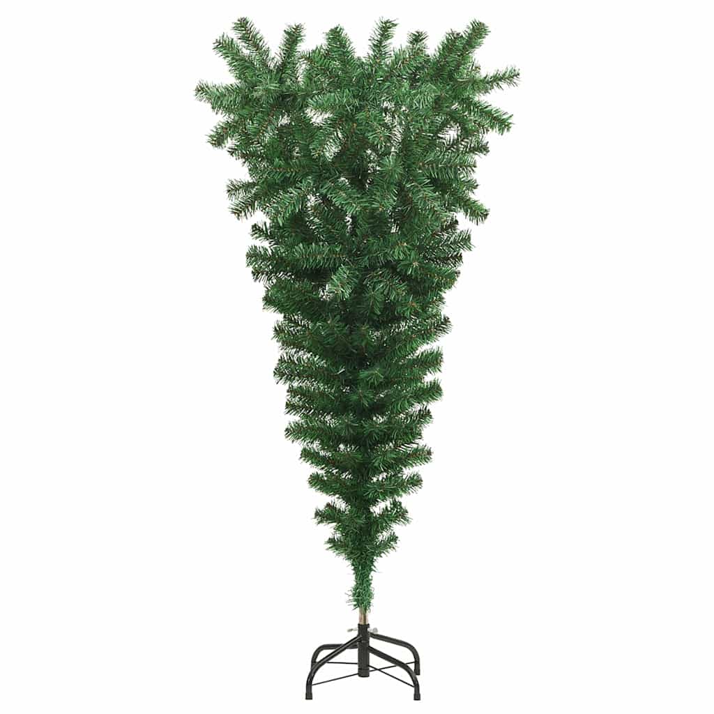 vidaXL Upside-down Artificial Pre-lit Christmas Tree with Ball Set PVC