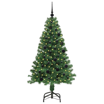 vidaXL Artificial Christmas Tree with 150 LEDs with Stand Green 150 cm