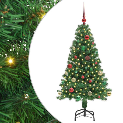 vidaXL Artificial Christmas Tree with 150 LEDs with Stand Green 150 cm