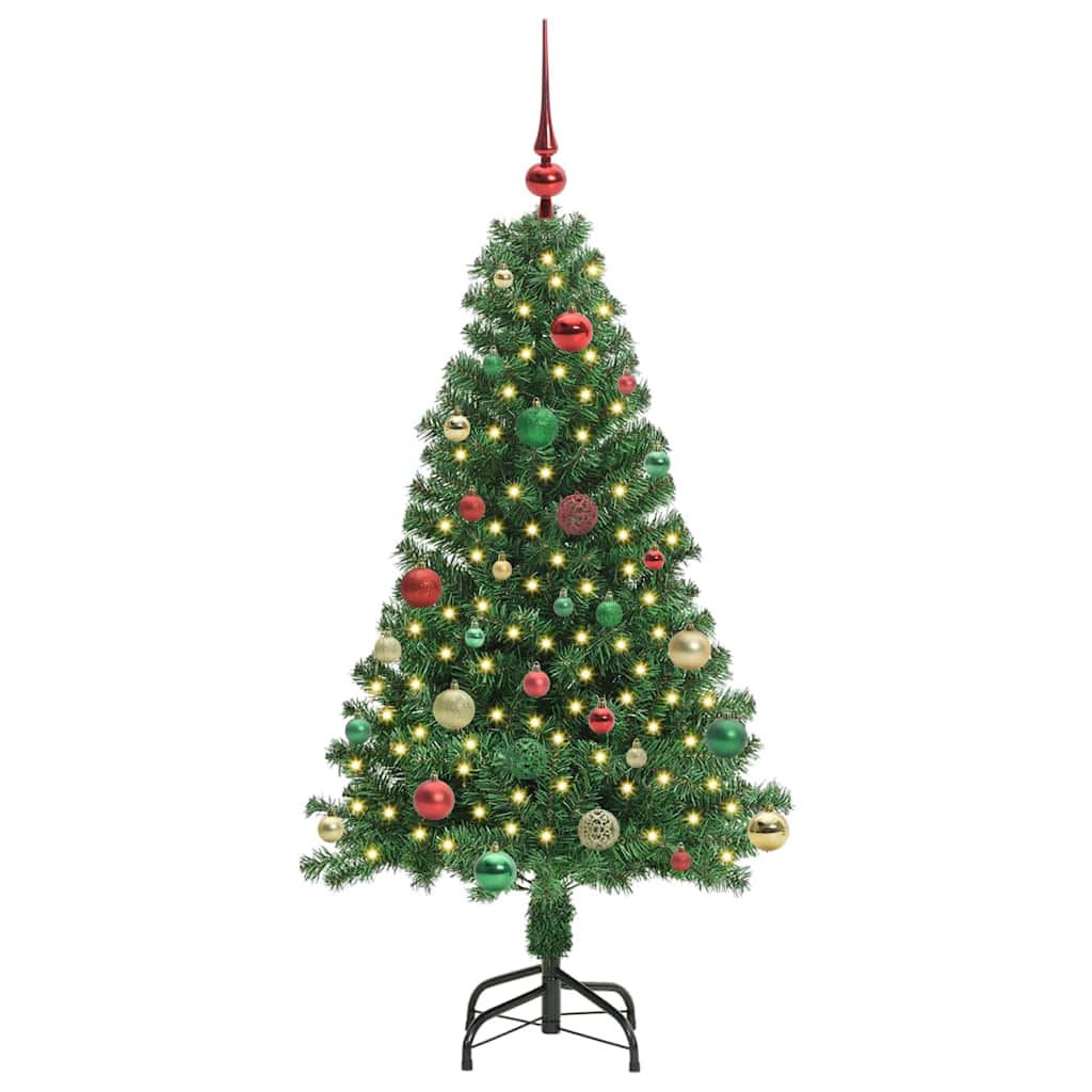 vidaXL Artificial Christmas Tree with 150 LEDs with Stand Green 150 cm