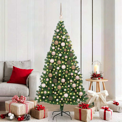 vidaXL Artificial Christmas Tree with 300 LEDs with Stand Green 180 cm
