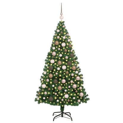 vidaXL Artificial Christmas Tree with 300 LEDs with Stand Green 180 cm
