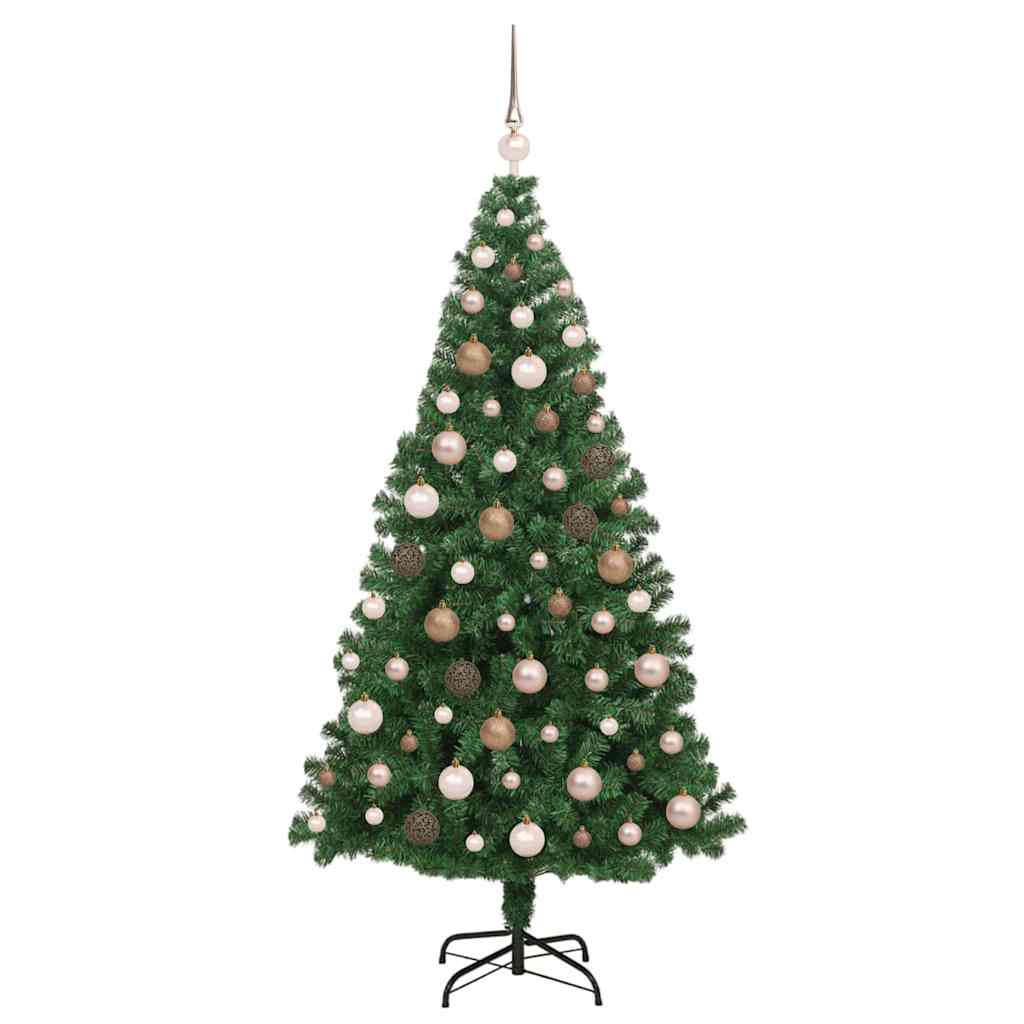 vidaXL Artificial Christmas Tree with 300 LEDs with Stand Green 180 cm