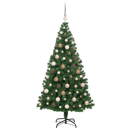 vidaXL Artificial Christmas Tree with 300 LEDs with Stand Green 180 cm
