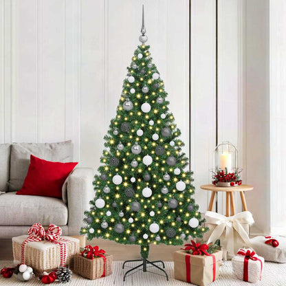 vidaXL Artificial Christmas Tree with 300 LEDs with Stand Green 180 cm