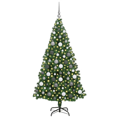 vidaXL Artificial Christmas Tree with 300 LEDs with Stand Green 180 cm