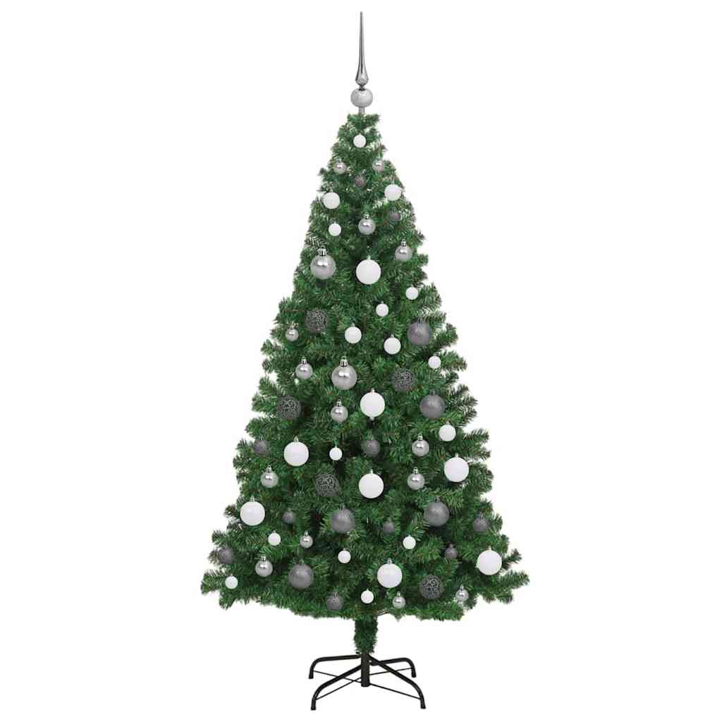 vidaXL Artificial Christmas Tree with 300 LEDs with Stand Green 180 cm
