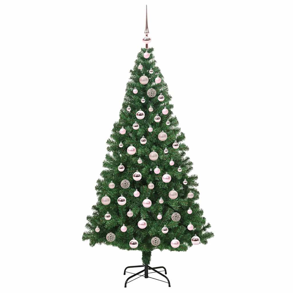 vidaXL Artificial Christmas Tree with 300 LEDs with Stand Green 180 cm