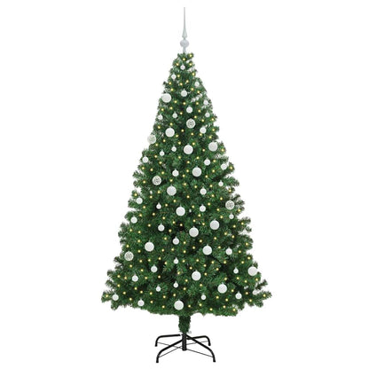 vidaXL Artificial Christmas Tree with 300 LEDs with Stand Green 180 cm