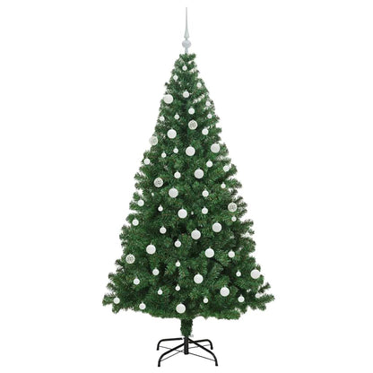 vidaXL Artificial Christmas Tree with 300 LEDs with Stand Green 180 cm
